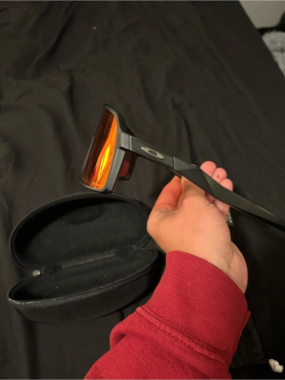 Oakley Red Lens Sports Sunglasses with Case